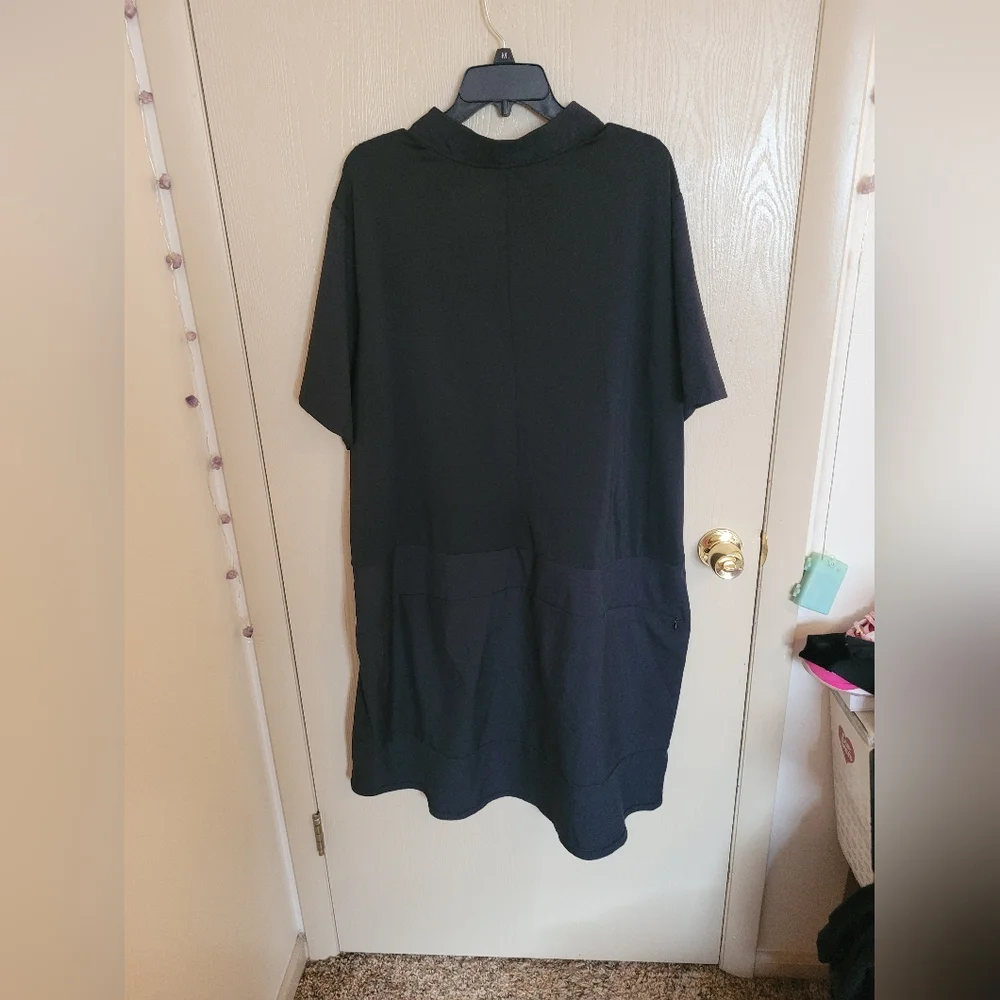 Adidas Oversized Black Lightweight Athleisure Dress Womens Plus Size 3XL - Picture 6 of 7